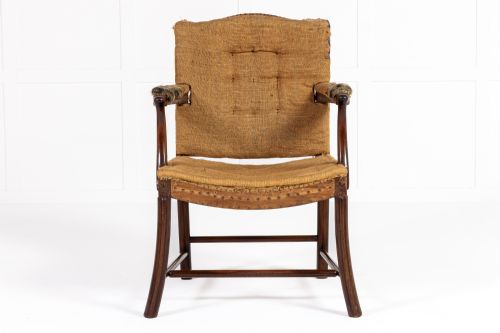 18th century george iii scottish mahogany open armchair - CATEGORY: ANTIQUE CHAIRS - DATED 18TH CENTURY