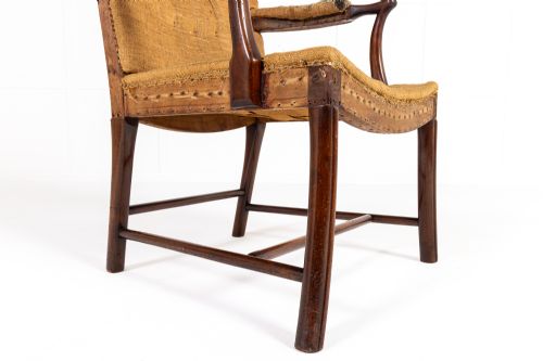 18TH CENTURY GEORGE III SCOTTISH MAHOGANY OPEN ARMCHAIR - ADDITIONAL PHOTO 5