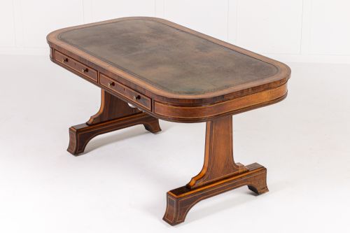 LARGE SCALE 19TH CENTURY ENGLISH REGENCY ROSEWOOD LIBRARYWRITING TABLE - ADDITIONAL PHOTO 5