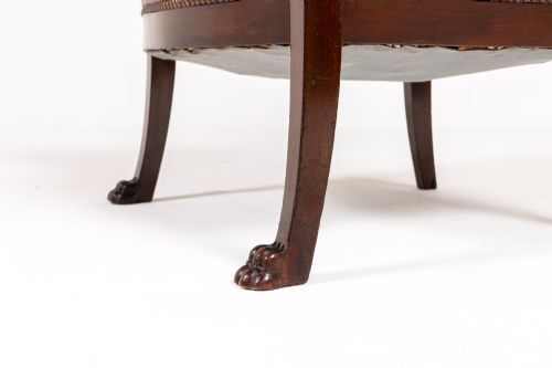 PAIR OF EARLY 19TH CENTURY FRENCH MAHOGANY ARMCHAIRS - ADDITIONAL PHOTO 3