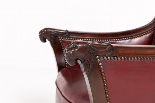 PAIR OF EARLY 19TH CENTURY FRENCH MAHOGANY ARMCHAIRS - ADDITIONAL PHOTO 4