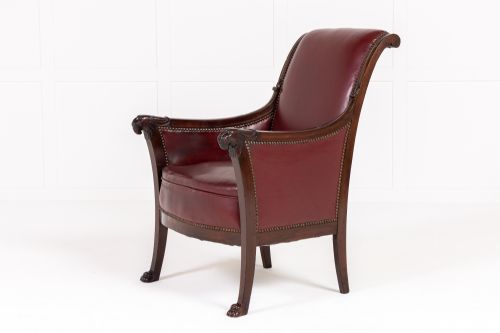 PAIR OF EARLY 19TH CENTURY FRENCH MAHOGANY ARMCHAIRS - ADDITIONAL PHOTO 5
