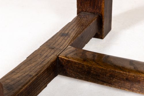 LARGE 1940S ENGLISH OAK FARMHOUSE TABLE - ADDITIONAL PHOTO 4