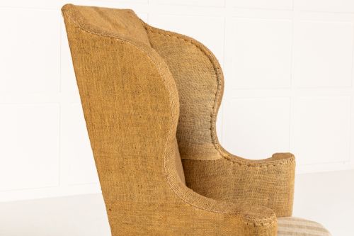 18TH CENTURY GEORGE I ENGLISH WALNUT WING CHAIR CIRCA 1720 - ADDITIONAL PHOTO 7