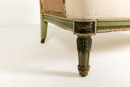 19TH CENTURY FRENCH PAINTED SOFA - ADDITIONAL PHOTO 1