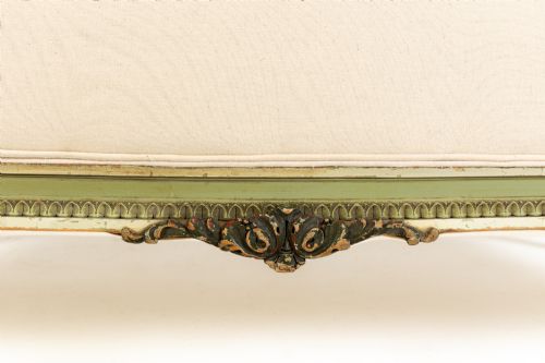 19TH CENTURY FRENCH PAINTED SOFA - ADDITIONAL PHOTO 2