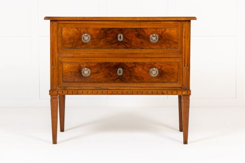 small late 18th century french louis xvi period walnut commode - CATEGORY: ANTIQUE CHEST OF DRAWERS - DATED 18TH CENTURY