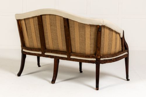 SMALL 18TH CENTURY GEORGE III ENGLISH MAHOGANY SOFA - ADDITIONAL PHOTO 6