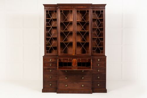 18TH CENTURY ENGLISH MAHOGANY SECRETAIRE BOOKCASE - ADDITIONAL PHOTO 1