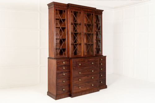 18TH CENTURY ENGLISH MAHOGANY SECRETAIRE BOOKCASE - ADDITIONAL PHOTO 6