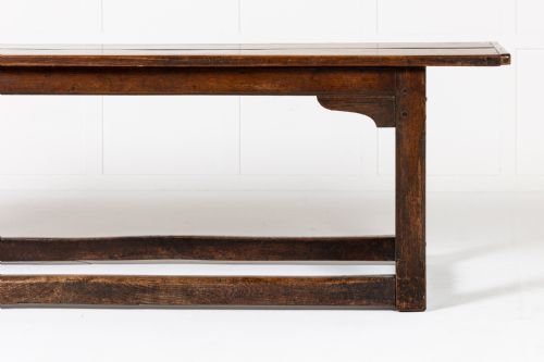 EARLY 18TH CENTURY ENGLISH ELM AND OAK REFECTORY TABLE - ADDITIONAL PHOTO 1