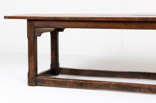 EARLY 18TH CENTURY ENGLISH ELM AND OAK REFECTORY TABLE - ADDITIONAL PHOTO 2