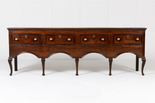 18th century english oak dresser base - CATEGORY: ANTIQUE SIDEBOARDS - DATED 18TH CENTURY