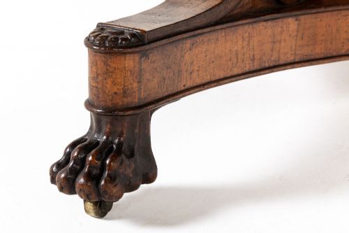19TH CENTURY FRENCH WALNUT CENTRE TABLE WITH MARBLE TOP - ADDITIONAL PHOTO 4