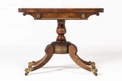 19TH CENTURY ENGLISH ROSEWOOD CARD TABLE - ADDITIONAL PHOTO 1