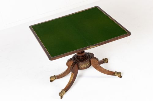 19TH CENTURY ENGLISH ROSEWOOD CARD TABLE - ADDITIONAL PHOTO 10