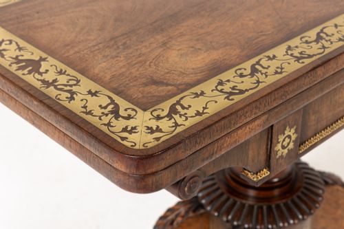 19TH CENTURY ENGLISH ROSEWOOD CARD TABLE - ADDITIONAL PHOTO 11