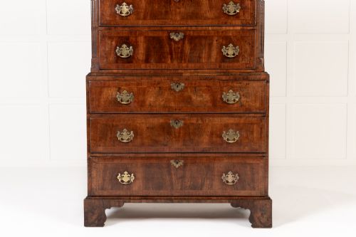 18TH CENTURY ENGLISH WALNUT CHEST ON CHEST - ADDITIONAL PHOTO 1