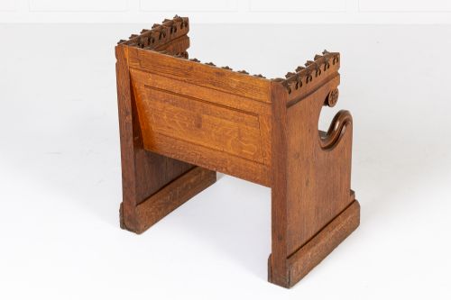 19TH CENTURY ENGLISH GOTHIC OAK HALL SEAT - ADDITIONAL PHOTO 6