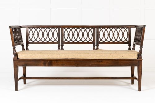 18th century italian walnut bench - CATEGORY: ANTIQUE SOFAS - DATED 18TH CENTURY