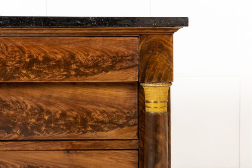 PAIR OF 19TH CENTURY FRENCH EMPIRE PERIOD MAHOGANY COMMODES - ADDITIONAL PHOTO 4