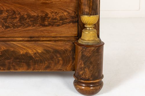 PAIR OF 19TH CENTURY FRENCH EMPIRE PERIOD MAHOGANY COMMODES - ADDITIONAL PHOTO 5