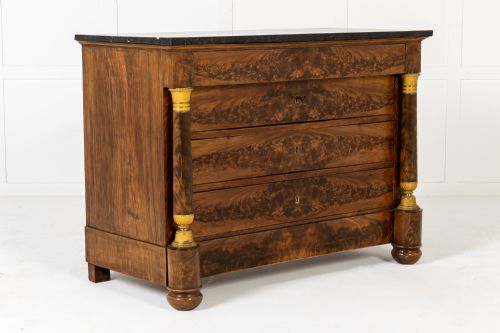 PAIR OF 19TH CENTURY FRENCH EMPIRE PERIOD MAHOGANY COMMODES - ADDITIONAL PHOTO 10