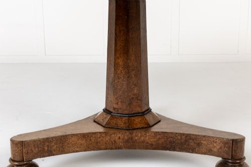 19TH CENTURY ENGLISH BURR ELM CENTRE TABLE - ADDITIONAL PHOTO 4
