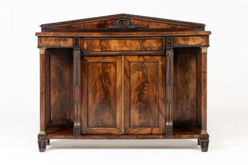 19TH CENTURY ENGLISH REGENCY MAHOGANY SIDE CABINET