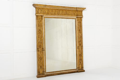 LARGE 19TH CENTURY ITALIAN GILTWOOD MIRROR - ADDITIONAL PHOTO 1