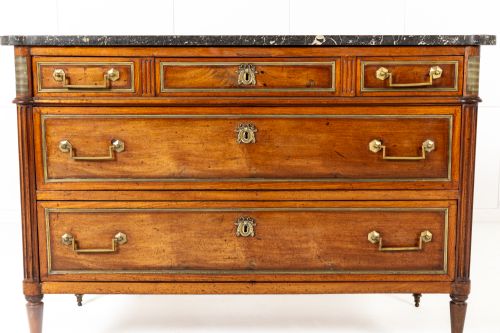 18TH CENTURY FRENCH LOUIS XVI PERIOD MAHOGANY COMMODE - ADDITIONAL PHOTO 6