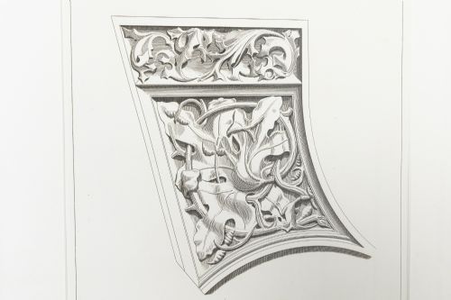 SET OF FOUR 19TH CENTURY FRAMED ENGRAVINGS OF CATHEDRAL D'AUCH FRANCE - ADDITIONAL PHOTO 2