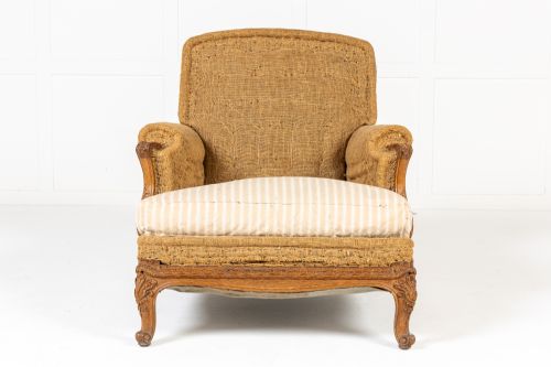 LARGE 19TH CENTURY FRENCH OAK ARMCHAIR - ADDITIONAL PHOTO 1