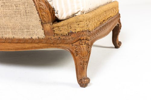 LARGE 19TH CENTURY FRENCH OAK ARMCHAIR - ADDITIONAL PHOTO 4