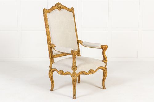 PAIR OF FRENCH RGENCE STYLE GILTWOOD ARMCHAIRS C1900 - ADDITIONAL PHOTO 1