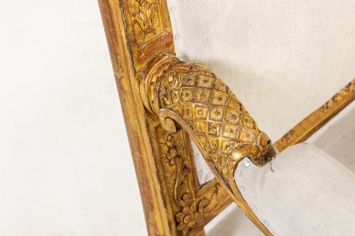 PAIR OF FRENCH RGENCE STYLE GILTWOOD ARMCHAIRS C1900 - ADDITIONAL PHOTO 5