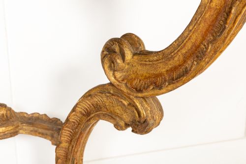 SMALL 18TH CENTURY GILTWOOD CONSOLE TABLE - ADDITIONAL PHOTO 1