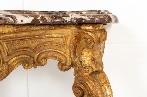 SMALL 18TH CENTURY GILTWOOD CONSOLE TABLE - ADDITIONAL PHOTO 3