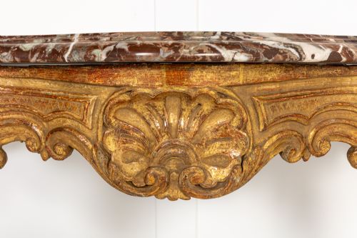 SMALL 18TH CENTURY GILTWOOD CONSOLE TABLE - ADDITIONAL PHOTO 4