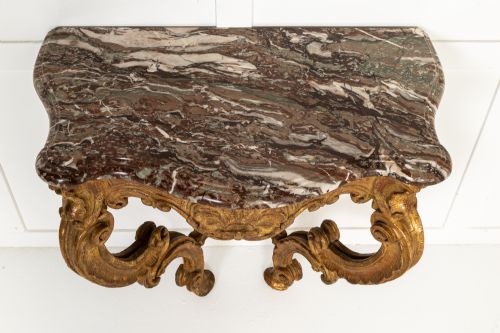 SMALL 18TH CENTURY GILTWOOD CONSOLE TABLE - ADDITIONAL PHOTO 7
