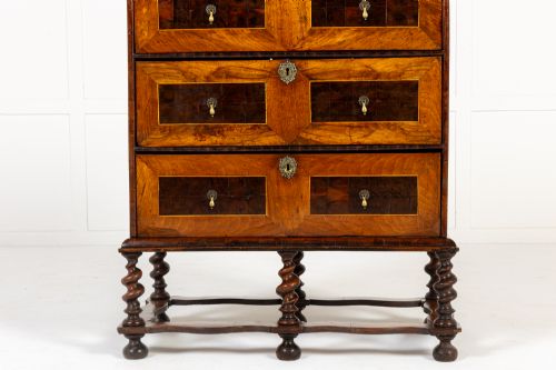 LATE 17THEARLY 18TH CENTURY ENGLISH WALNUT CHEST ON STAND - ADDITIONAL PHOTO 1