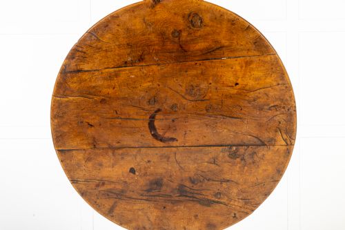 LARGE SCALE 18TH CENTURY ENGLISH ELM TRIPOD TABLE - ADDITIONAL PHOTO 1