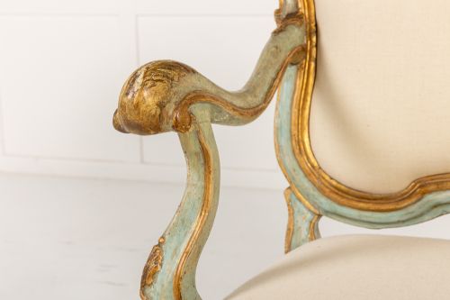 PAIR OF 18TH CENTURY ITALIAN PAINTED CHAIRS - ADDITIONAL PHOTO 3