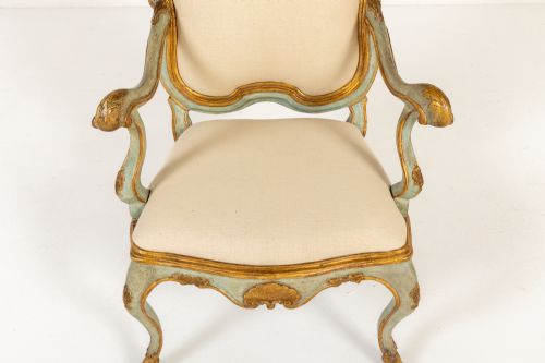PAIR OF 18TH CENTURY ITALIAN PAINTED CHAIRS - ADDITIONAL PHOTO 5