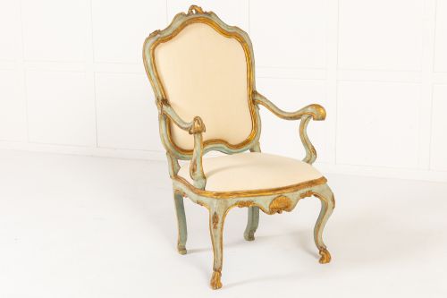 PAIR OF 18TH CENTURY ITALIAN PAINTED CHAIRS - ADDITIONAL PHOTO 9