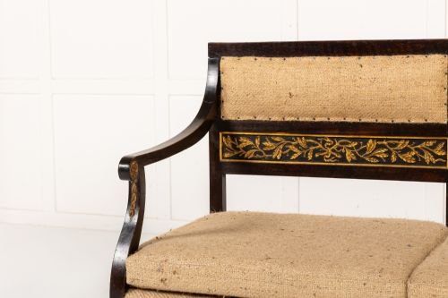 19TH CENTURY ITALIAN PAINTED AND GILT SETTEE - ADDITIONAL PHOTO 1