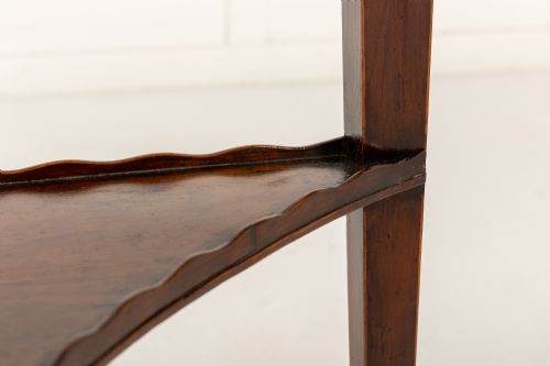 18TH CENTURY ENGLISH YEW DEMI LUNE SIDE TABLE - ADDITIONAL PHOTO 2