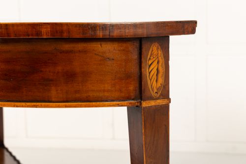 18TH CENTURY ENGLISH YEW DEMI LUNE SIDE TABLE - ADDITIONAL PHOTO 5