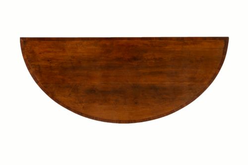 18TH CENTURY ENGLISH YEW DEMI LUNE SIDE TABLE - ADDITIONAL PHOTO 6