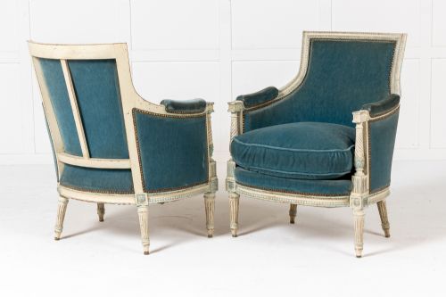 PAIR OF 19TH CENTURY FRENCH PAINTED ARMCHAIRS - ADDITIONAL PHOTO 1